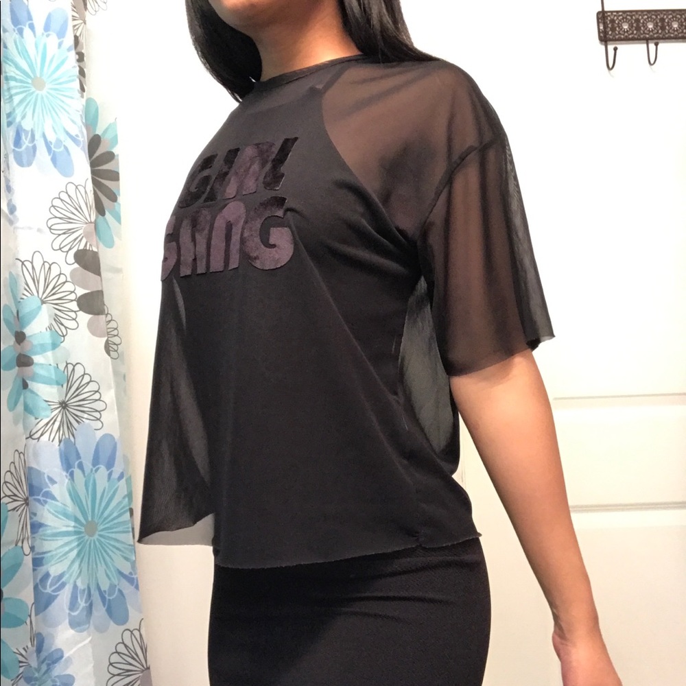 SHEIN GIRL GANG MESH TOP